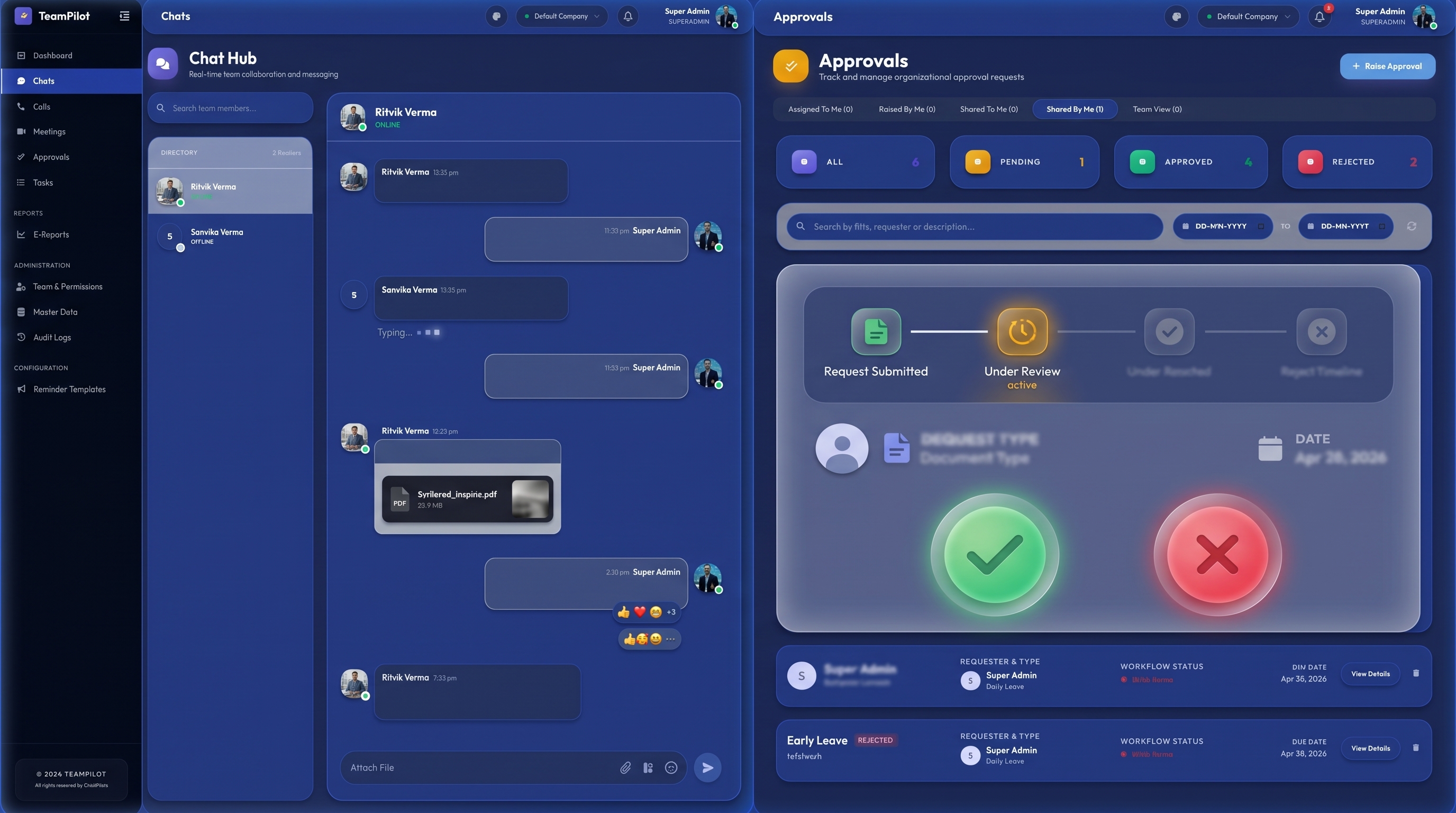 Chat & Approvals